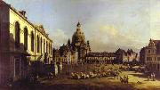 The New Market Square in Dresden.